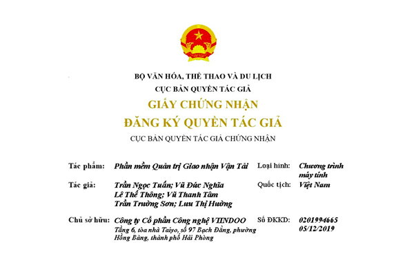 Phần mềm Quản trị Giao nhận Vận tải