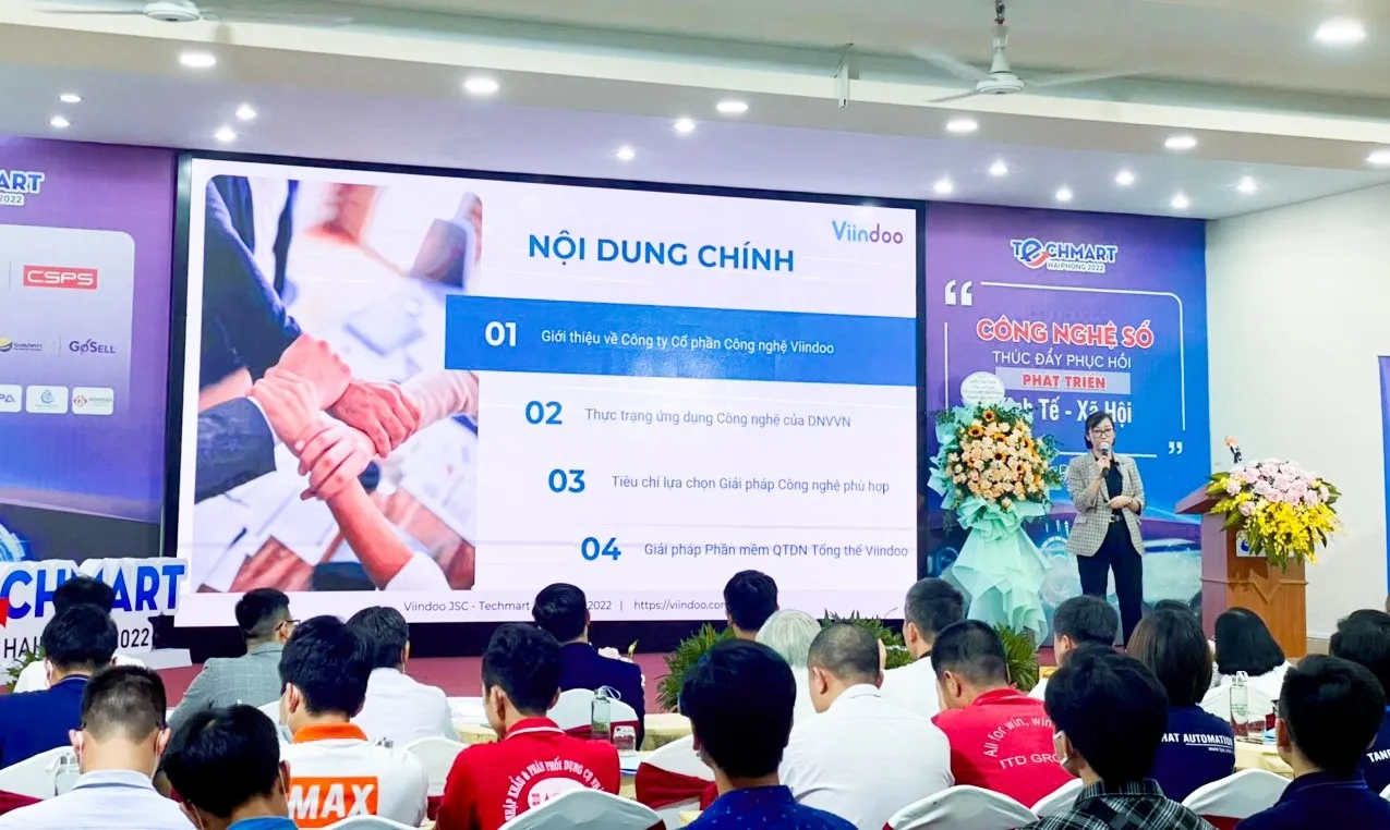 Công ty Cổ phần Công nghệ Viindoo - Nhà tài trợ đồng hành cùng Techmart Haiphong 2022.