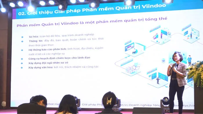 Bà Nguyễn Thị Liên phát biểu tại Techfest Haiphong 2022 Bà Nguyễn Thị Liên phát biểu tại Techfest Haiphong 2022